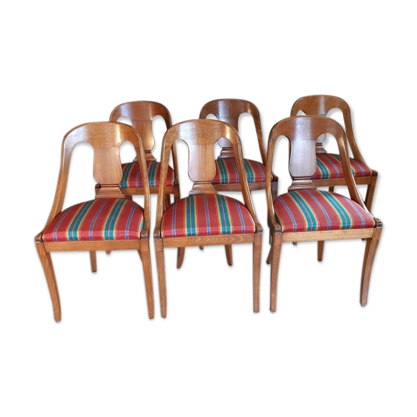 Gondola-style empire chairs