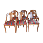 Gondola-style empire chairs