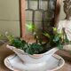Old earthenware sauce boat Creil and Montereau HBCM