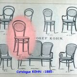 2 KOHN bistro chairs N°11/14 from 1890, cane