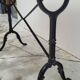 Marble and cast iron restaurant bistro table