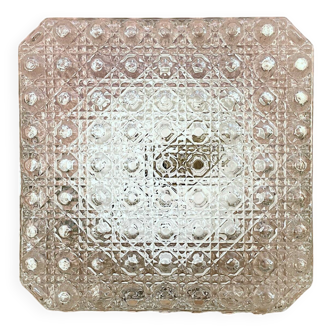 Square glass flush mounting ceiling light lamp