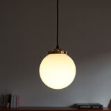 Suspension globe opaline white glass ball glass school administration 20 cm