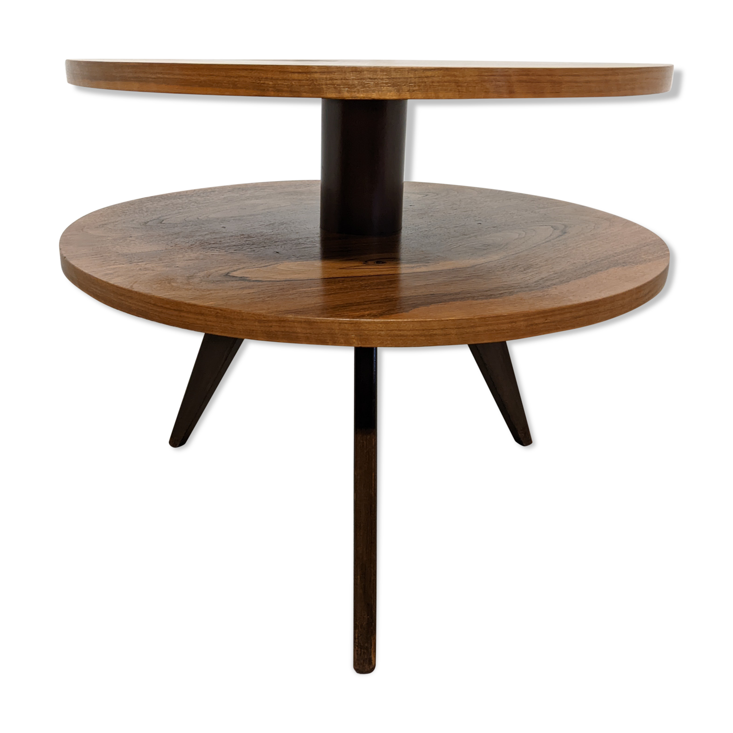 Round tripod coffee table from the 50s/60s