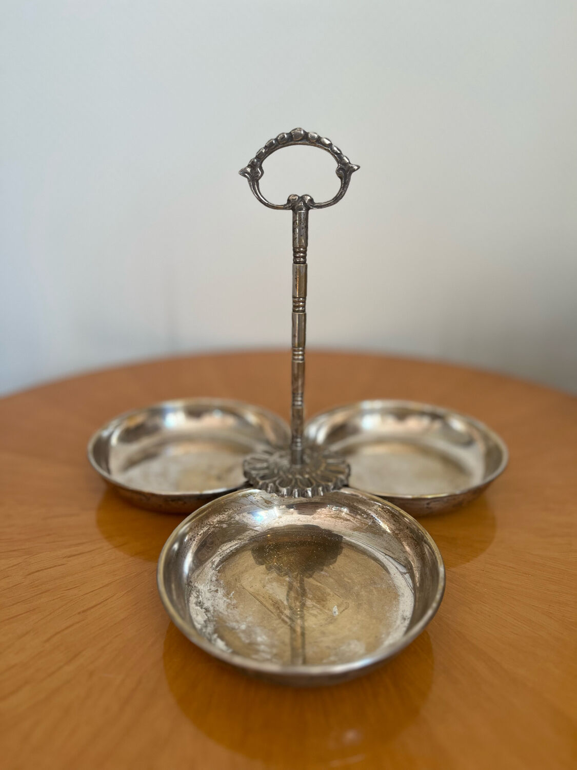 Metal servant, silver, antique