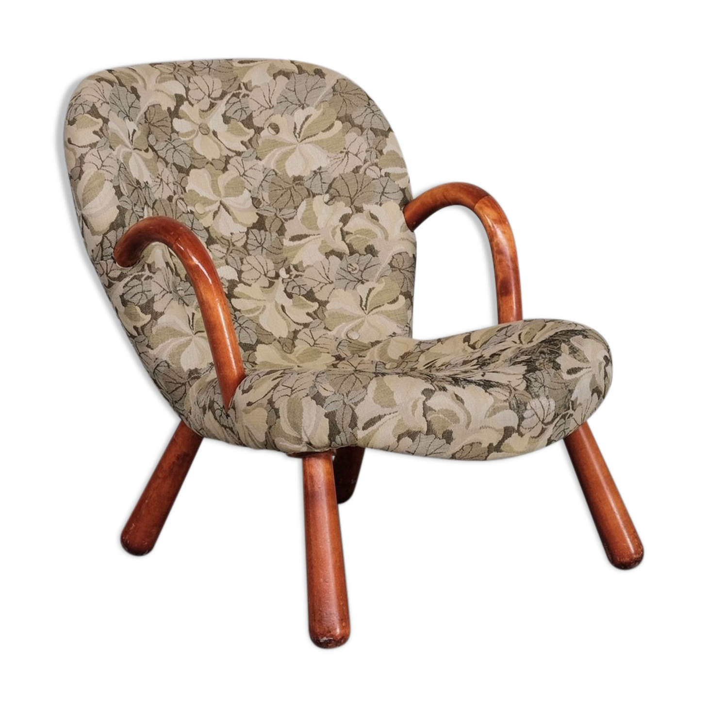 Mid-century original danish clam chair