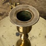 Bougeoir rat de cave avec bague en laiton