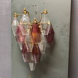 Murano Glass Poliedri Sconces, Italy, 1980s - Set of 2