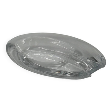 Cendrier ovale vintage en cristal