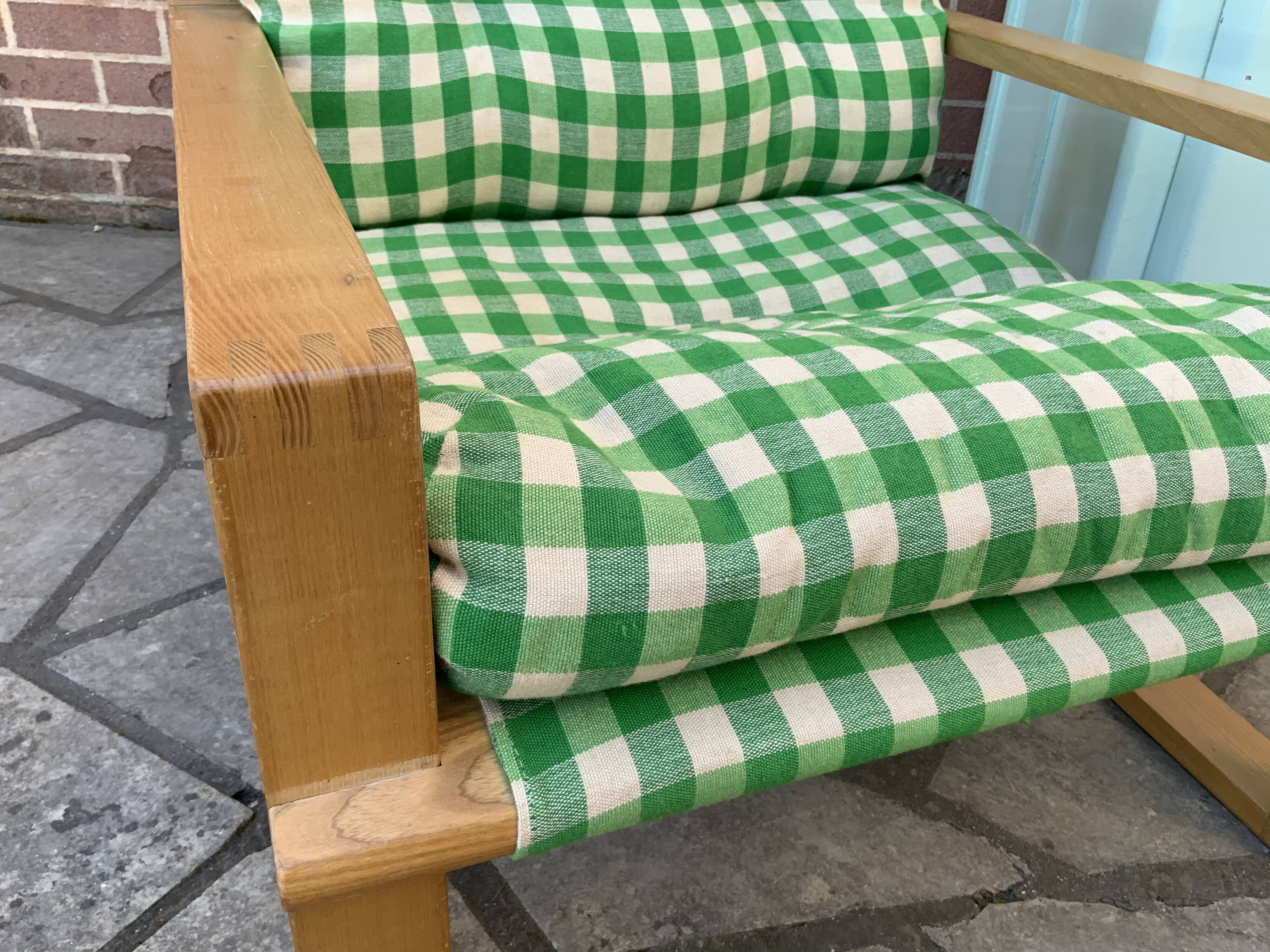 Vintage pine armchair