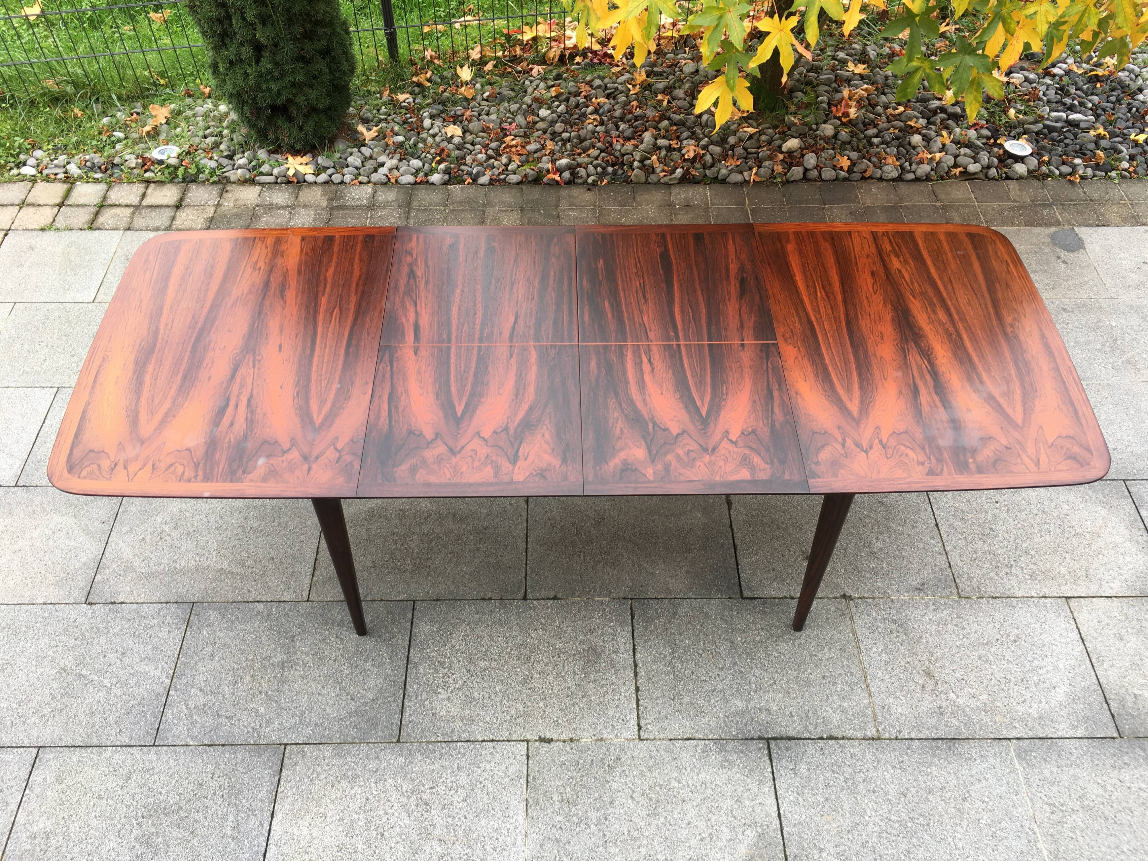 Rosewood dining table lübke 60s