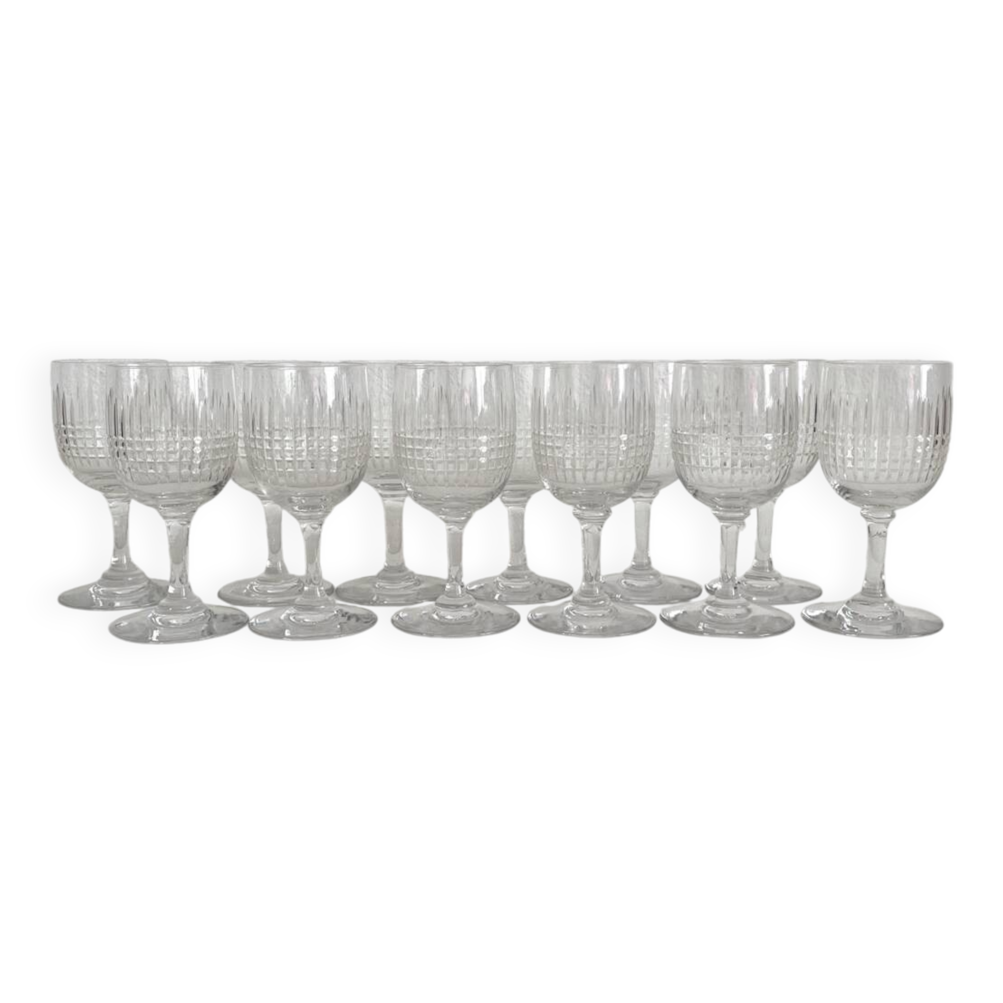12 Baccarat crystal "Nancy" port wine glasses