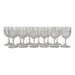 12 verres à vin de Porto - cristal baccarat