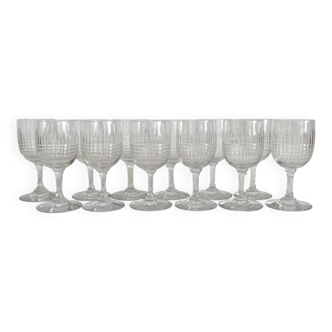 12 Baccarat Crystal “Nancy” Port Wine Glasses