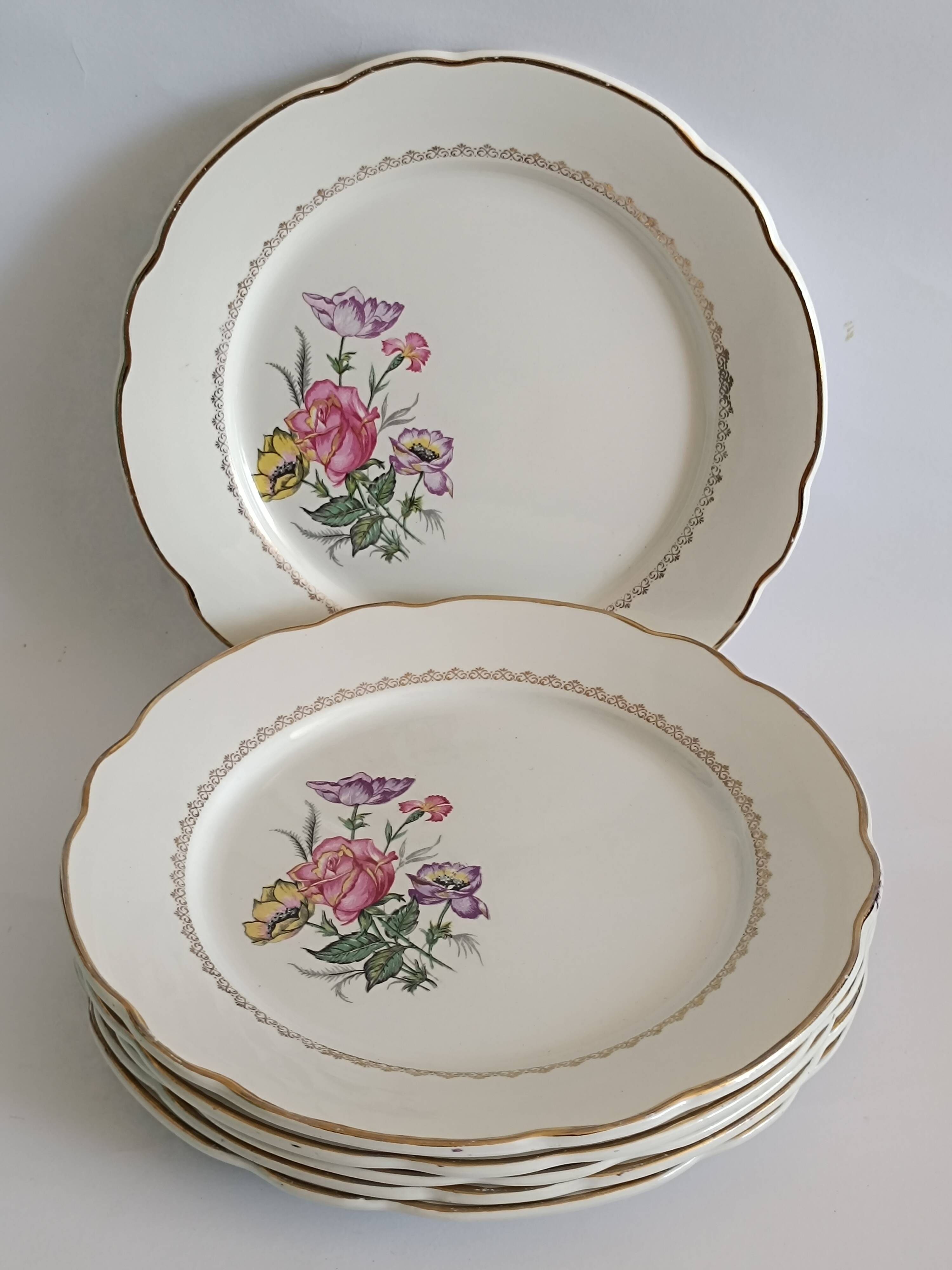 Assiettes plates Digoin & Sarreguemines