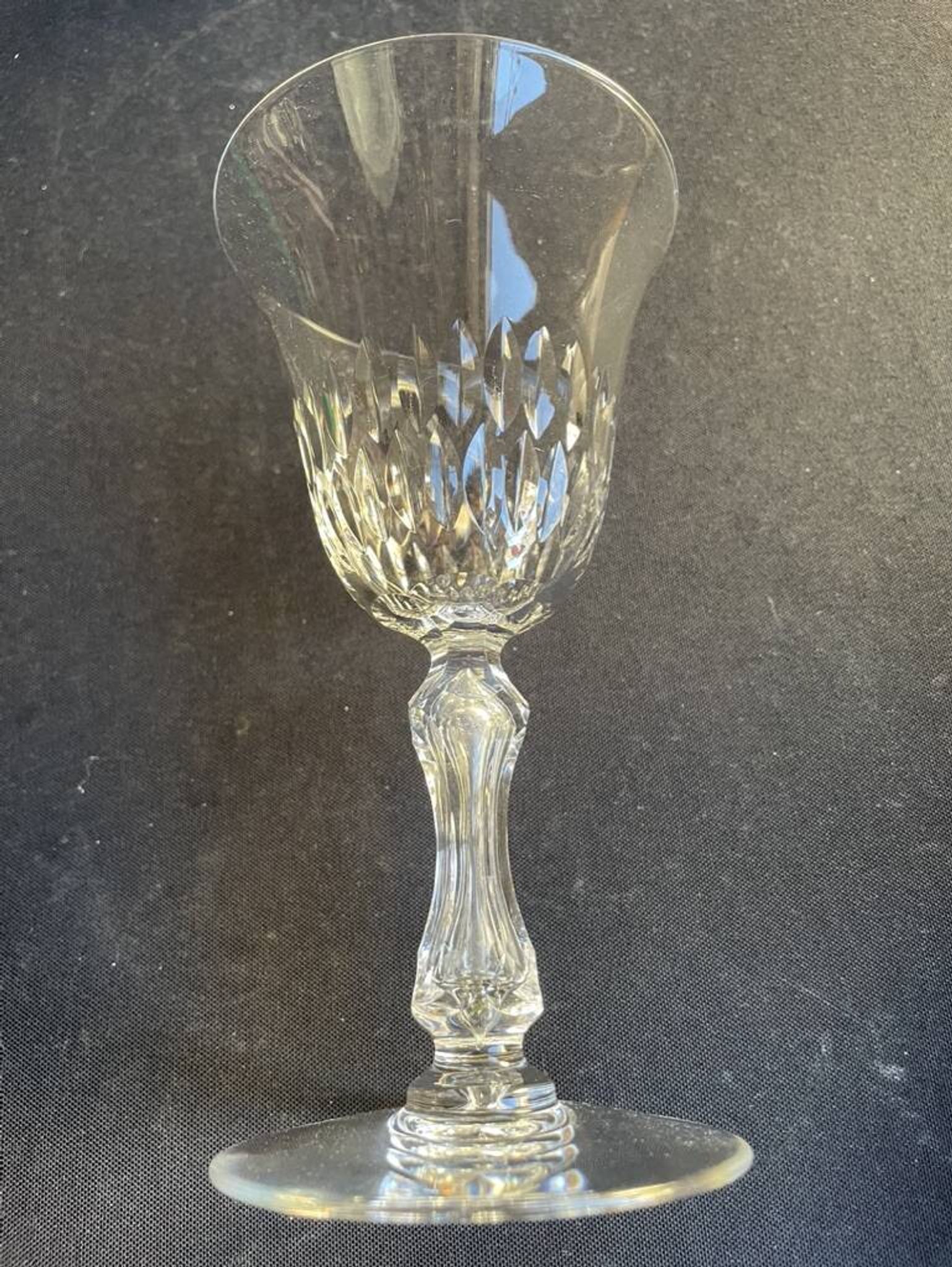 6 Saint Louis water glasses cut Lozère service stamped