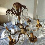 Bohemian crystal chandelier, 6 lights