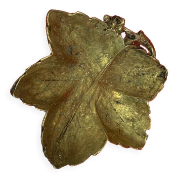 Vide poche bronze feuille