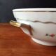 Vintage soup tureen, Vitriam porcelain France, Phoenix on a flowering branch.