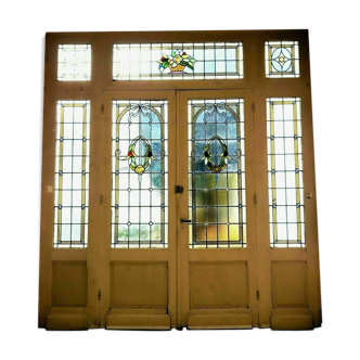 Separation door with an Art Deco window imposter 1900