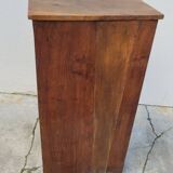 Empire bedside table with detached columns in walnut 19th