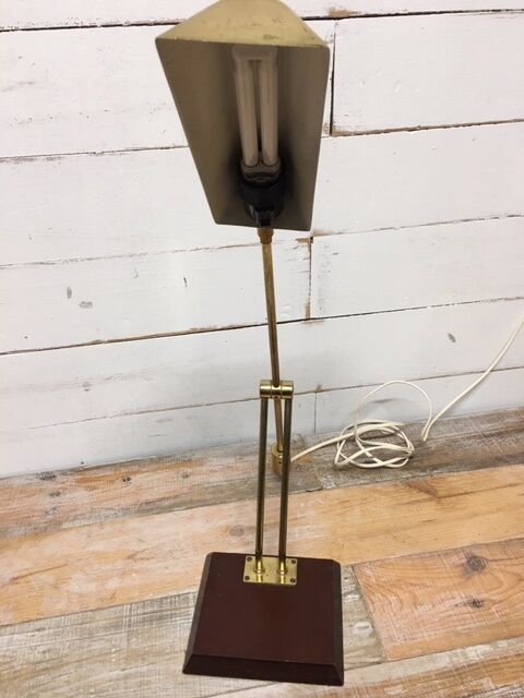 Brass and bakelite swing lamp 1980