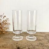 4 vintage champagne flutes