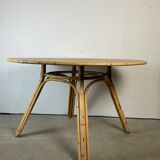 Round bamboo table