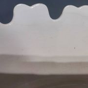 White earthenware glass cooler