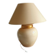 large beige and gold Raku ceramic living room lamp by Robert Kostka