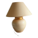 large beige and gold Raku ceramic living room lamp by Robert Kostka