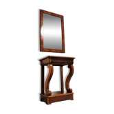 Musealer Spiegel mit Konsole Empirestil Baujahr um 1800
