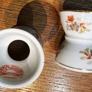 10 devil's egg cups and 2 porcelain salt cellars by Haviland and Le Tanneur 1920