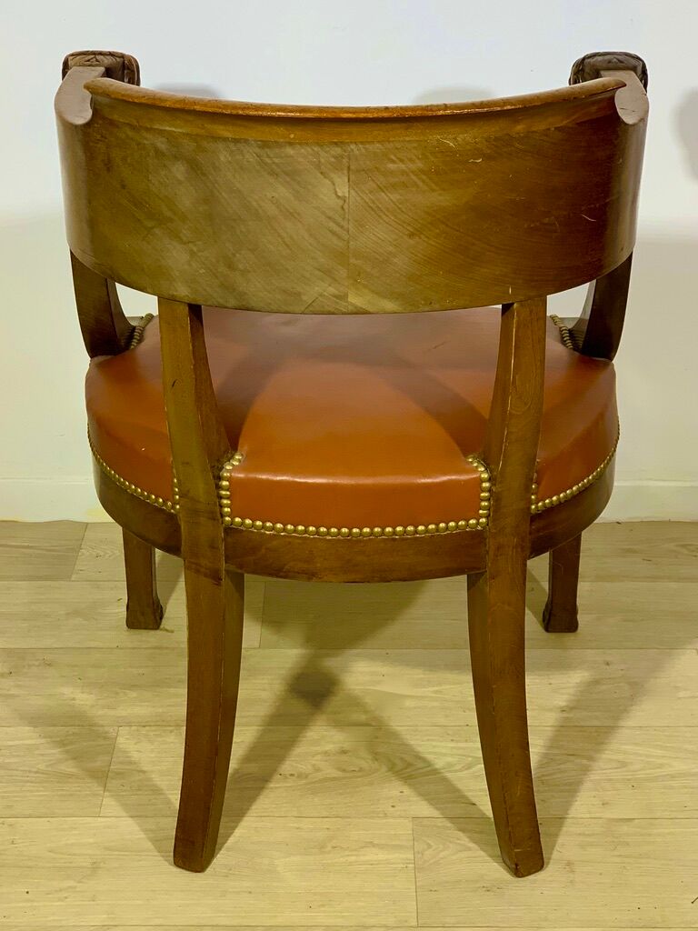 Empire mahogany office chair with gondola back