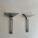 Pair of vintage geometric Vereinigte Werksatten wall lights, solid aluminum, Germany 1970s