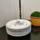 Sarreguemines ceramic soup plate, Flore model in blue sold individually