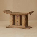 African Ashanti monoxyl stool in solid wood circa 1950