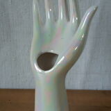 Hand baguier and porcelain soliflore