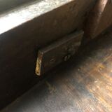 Old patinated painted wooden sideboard