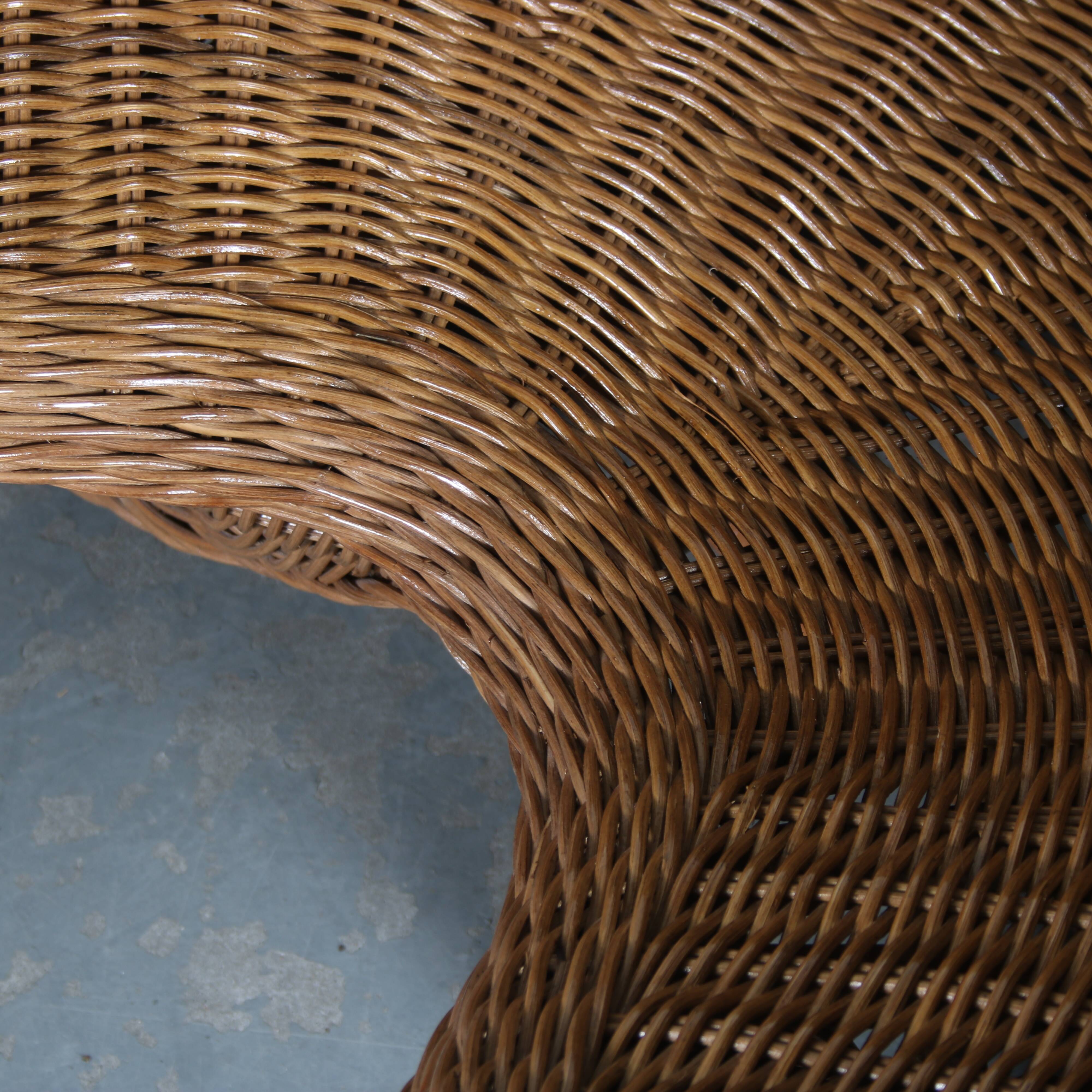 1970s Wicker Lotus chair from the Netherlands