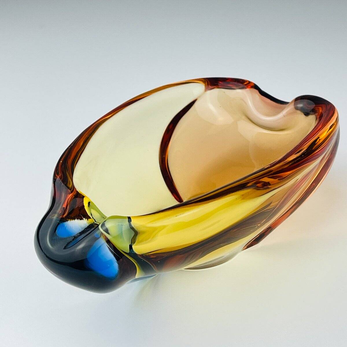 Bohemian Romana Ashtray by Hana Machovska for Mstisov Glassworks, 1960s