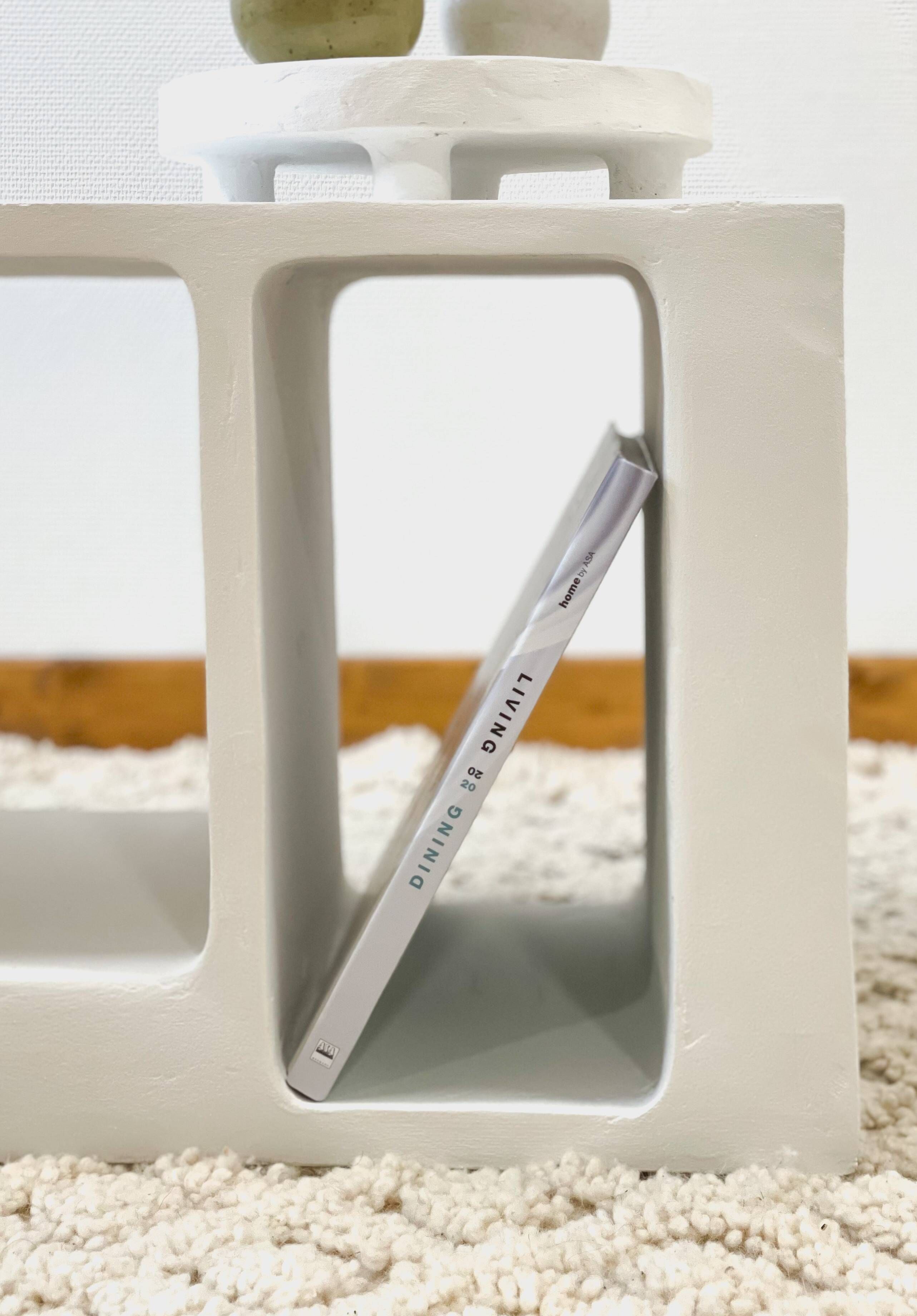 Concrete shelf - Length 100 cm - 4 niches - Mineral n°1
