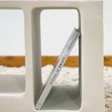 Concrete shelf - Length 100 cm - 4 niches - Mineral n°1