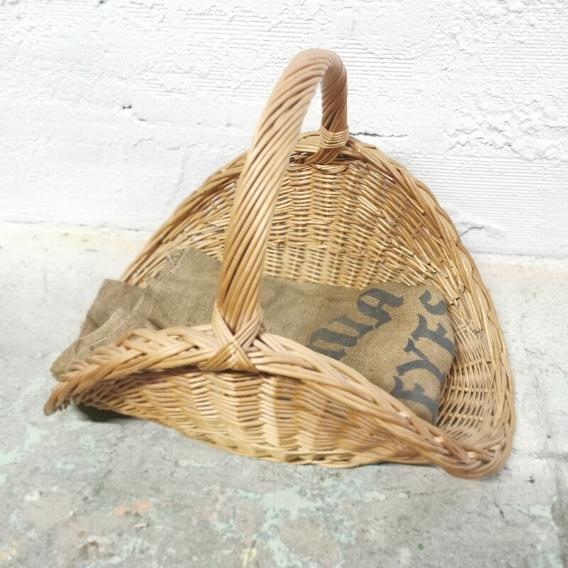Wicker log basket