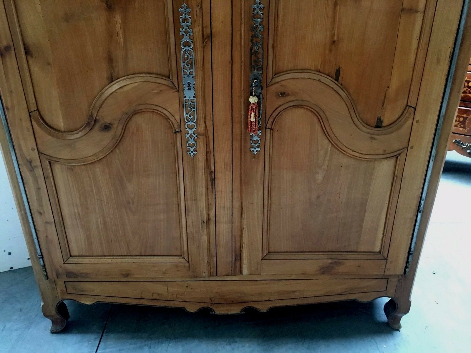 Louis XIV wardrobe in solid cherry