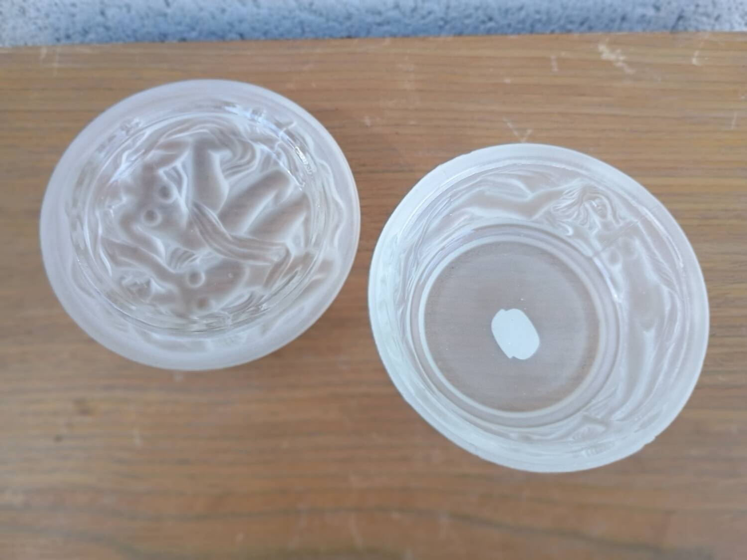 ART DECO Heinrich Hoffmann Box in Pressed Molded Glass Les Naiades Boh