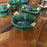 Fruit bowl and butter dish set in Vallauris.