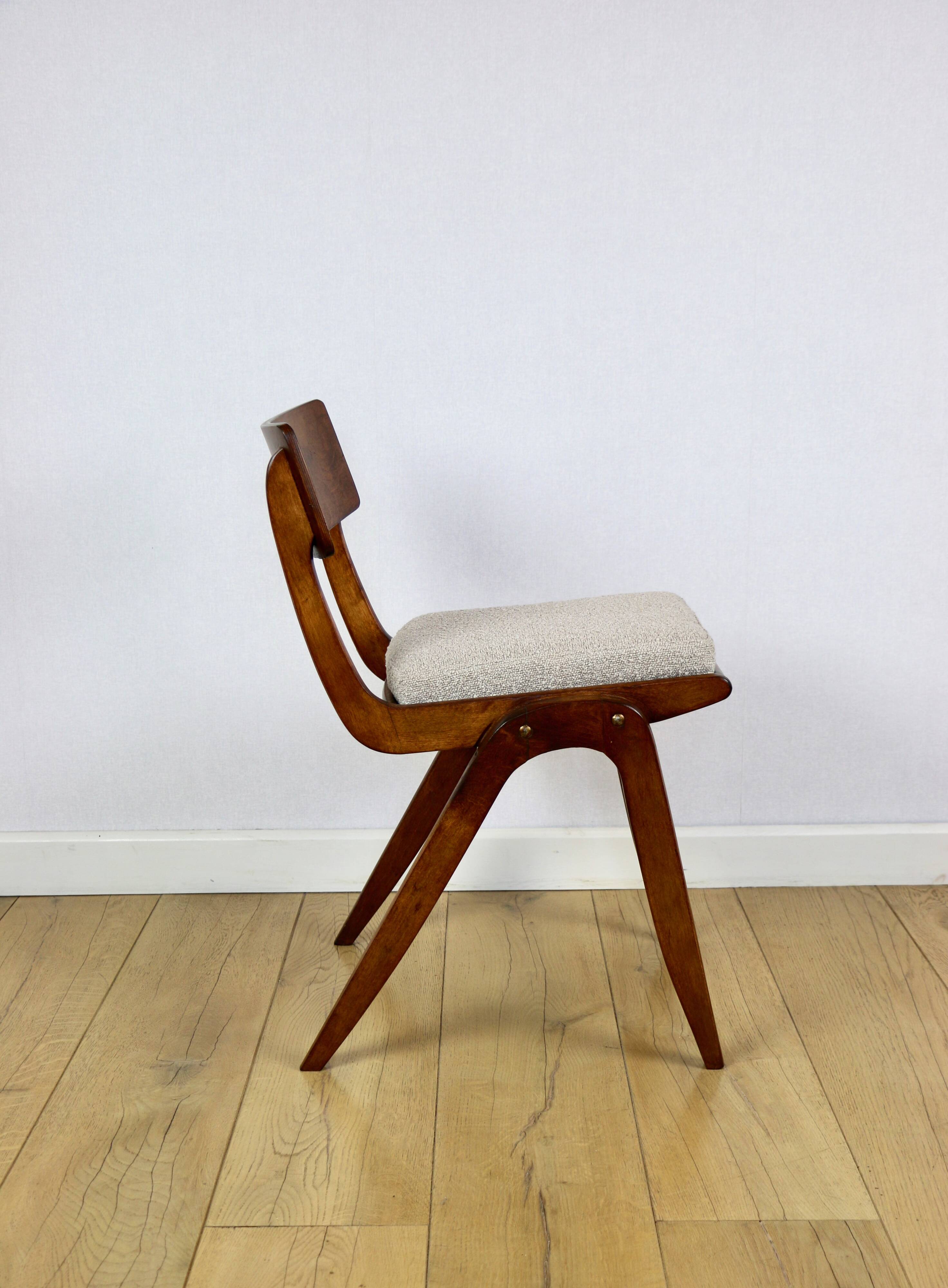 Skoczek Jumper chair beige boucle from the 70s