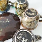 Gaston Gaubier ceramic cups and saucers