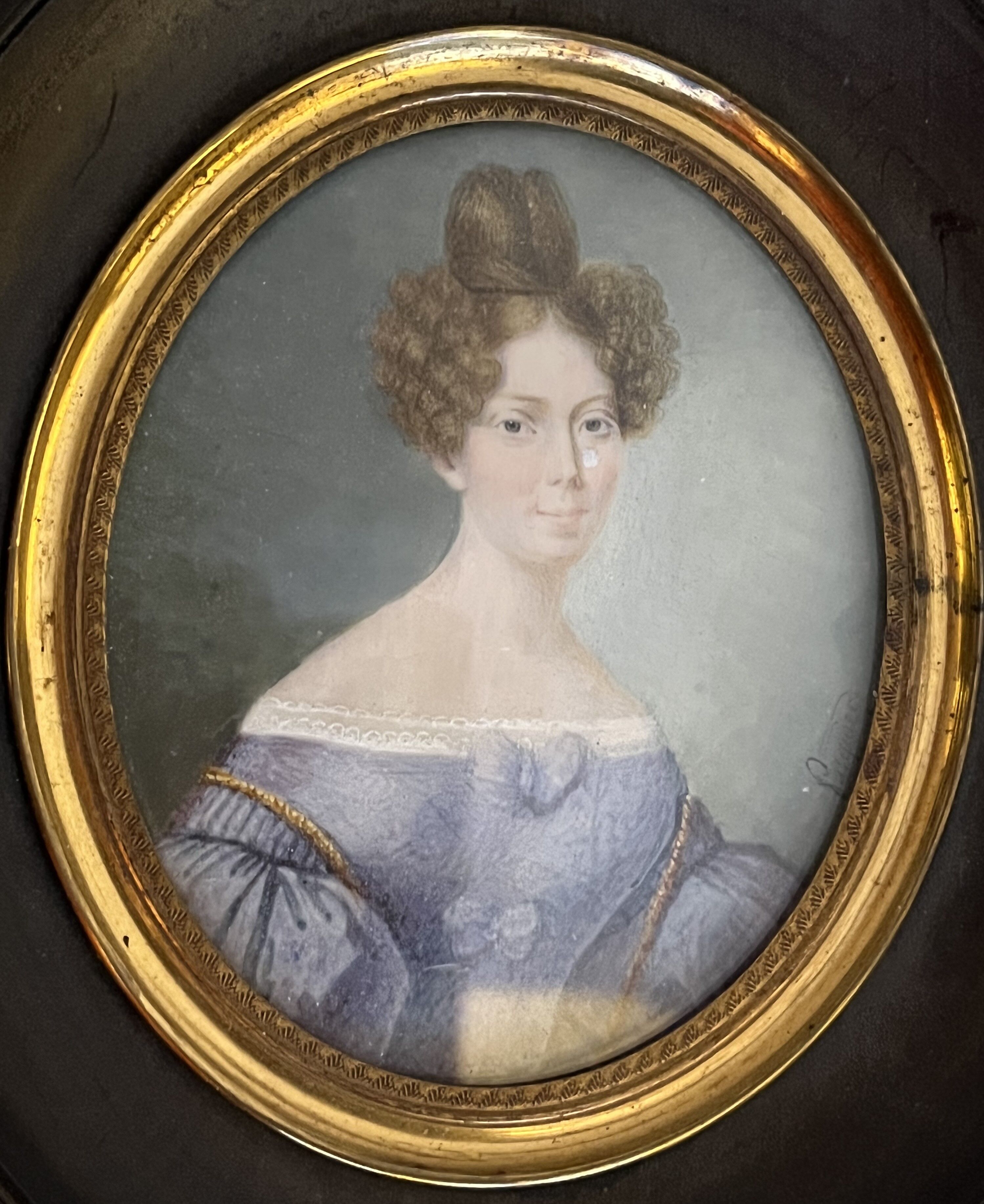 Miniature representing an elegant